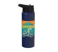 Céphalopode Descendez de mon récif Kraken Octopus Squid Fish Stainless Steel Insulated Water Bottle