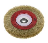 Cepillo circular alambre ondulado, diam. 250, 5 hileras, multieje, acero inoxidable 0,20