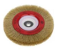 Cepillo circular alambre ondulado, diam. 300, 4 hileras, multieje Acero Latonado 0,30