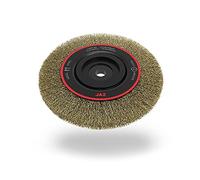 Cepillo circular alambre ondulado, diam. 300, 5 hileras, multieje Acero Latonado 0,50