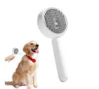 Cepillo de vapor para gatos - Peine multifuncional con pulverizador para mascotas, cepillo para perros con botón de liberación | Cepillo depilatorio de un botón, peine para perros, suministros de