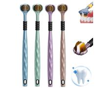 Cepillo Dental De Limpieza Multiángulo De Tres Cabezales, Three-Headed Multi-Angle Cleaning Toothbrush, 360° Clean for Comprehensive Care of Teeth and Gums, Teeth and Gums Care for Adults (4 PCS)