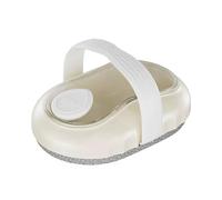 Cepillo Exfoliante de Baño con Mango, 10.5 x 8 x 5.5 cm, Beige Claro, para Espalda y Cuerpo