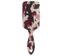 Cepillo para cabello de mujer Masseur de cuir chevelu de style militaire camouflage bordeaux repousse les cheveux en douceur masseur de cuir chevelu pour perte de cheveux avec poignée ergonomique