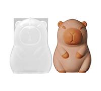 Ceprznvey Animal Molds, 3D Capybara Resin Mold, Non-Stick Flexible Reusable Lovely Statue Mould for Iced Cream Cake Ice Block Jewelry Making Figurine Casting Home Decor Crafting