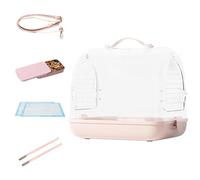 Ceprznvey Bird Travel Carrier, Portable Transparent Pet Backpack, Removable Hamster Carrying Case, Breathable Bag with Comfy Mat, Abs Material, Ideal for Bird, Hamster, Small Pets
