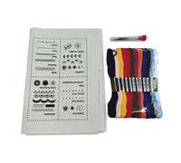 Ceprznvey Creative Stitches Cahier d'exercices - Guide d'apprentissage de la broderie pour le renforcement des compétences | Pages en papier avec instructions de motif (français non garanti