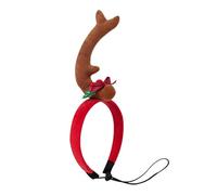 Ceprznvey Dog Antlers Headband, Cartoon Dog Christmas Headband, Colorful Reindeer Hoop Deer Horn Decoration with Adjustable Elastic Band for Cats Dogs Puppies, 11.02 inches