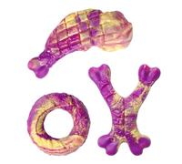 Ceprznvey Dog Chew Toys - 3 Piece Nylon Beef Flavor Set | Strong Bite Resistant Toy with Cleaning Function, Pet Supplies with Playful Style, Chew Toys for Indoor Outdoor Home Travel Keeping Busy