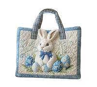 Ceprznvey Easter Bunny Tote - Canvas Handbag Bag for Celebration | Cotton Material with Rabbit Design, Fashion Carry Accessory, Multiple Purpose Organizer, Holiday Party Supply for Hunting