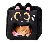 Ceprznvey Enclos de lit pour chat, tente de couchage chaude en peluche, lit intérieur amovible pour chat | pour chambre à coucher, appartement, ferme, maison, chaleur hivernale