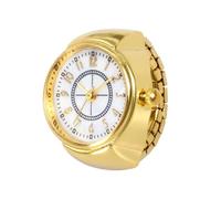 Ceprznvey Finger Ring Watch, Analog Clock Ring Timepiece, Creative Mini Watch for Women Men, Round Face Accessory, Adjustable Fit Jewelry, Gold Silver Alloy Case, Stylish Wearable Design