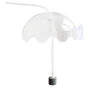 Ceprznvey Fish Tank Splash Cover, Betta Fish Air Pump Guard, Acrylic Aquarium Silent Oxygenation Bubbler with Hose and Air Stone for Bedrooms, Workplaces, Living Spaces, 5.91x2.76 inches