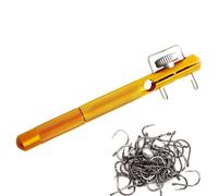 Ceprznvey Fishing Hook Knot Tool, Aluminum Alloy Knot Tying Kit, Baiting Gear Knotting Device, Quick Tying with Nippers, Perfect for Bass & Fly Tackling, Portable Design
