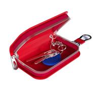 Ceprznvey Keychain Holder, Auto Key Fob Case, Car Key Storage Pouch, Smart Key Holder, Leather Key Fob Pouch, Car Key Case Holder, Luxury Leather Key Fob with Zipper Keychain for Men and Women, rouge,