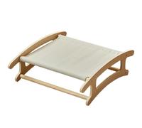 Ceprznvey Lit pour Chat en Position Surélevée,Siège en Bois Doux Et Aéré | 50 x 41 x 16 cm Lavable avec Hamac,pour Animaux de Compagnie, Chiot, Intérieur et Coin du Salon