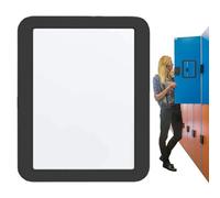 Ceprznvey Locker Mirror Panel - Magnetic Glass for School Setup | Black Frame, Smooth Reflection Sheet for Girls, Workshop, Locker Decor and Compact Personal Styling Accessory, 5x7 inch