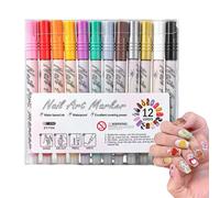 Ceprznvey Lot de 12 stylos de peinture à ongles gel | Marqueurs d'ongles pour la maison, le salon, les fêtes, les mariages, les voyages, les manucures, les festivals décontractés