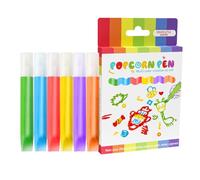 Ceprznvey Lot de 6 stylos à dessin magiques 3D pour enfants, fournitures d'art décoratives lavables, accessoires de peinture à bulles, parfaits pour l'apprentissage, 10,7 x 1,4 cm, multicolore