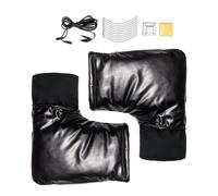 Ceprznvey Manchons d'hiver pour guidon de moto, moufles chauffantes 12 V | Gants de guidon de moto imperméables à température constante | Pour scooter d'hiver, VTT, vélo, navette, motoneige, voiture