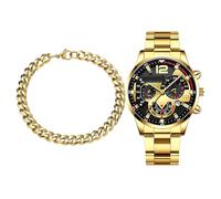 Ceprznvey Montre calendrier fantaisie, accessoire élégant pour homme, bracelet tendance décontracté, matériau robuste, ajustement confortable, facile à lire, polyvalent, pour le travail, acier