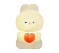 Ceprznvey Night Light, Romantic Bunny Lamp, Bunny Night Light, Funny Table Lamp, Portable Table Top Lamp Featuring a Bunny with Heart Design, Funny and Charming Night Light for Boys and Girls