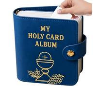 Ceprznvey Porte-Cartes De Prière Catholique - Avec 20 Pochettes Livret-Étui De Transport Portable - Porte-Cartes Catholique En Simili Cuir,Pour Prière À La Maison, Église, Voyage, Retraite, Réunions