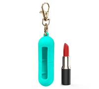 Ceprznvey Porte-clés baume à lèvres | Coque en silicone portable - Support de rouge à lèvres - Pour voyage, sac à main, portefeuille, salle de sport, lieu de travail, activités de plein air, trajets
