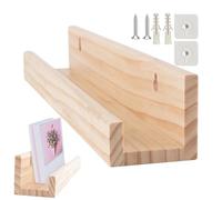 Ceprznvey Présentoir mural pour disques vinyles en bois, étagères flottantes, construction en bois robuste, peut contenir 1 à 3 disques, salon, chambre à coucher, étude, 30 x 6 x 5 cm