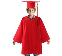 Ceprznvey Robe et casquette de remise de diplôme - Peignoir de remise de diplôme confortable - Ensemble élégant de diplômé 2025, vêtements de performance pour l'école primaire, la maternelle, Rouge