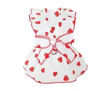 Ceprznvey Robe harnais pour chien avec nœud papillon et nœud papillon respirant avec cordon de serrage pour petit chien, chat, fille chiot