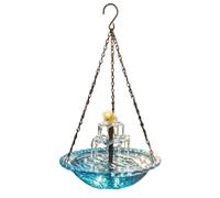 Ceprznvey Solar Fountain Bird Bath - Garden Bird Bathing Container | Hangable Birdbath with Abs Material, Patio Backyard Balcony Deck Courtyard Use, Outdoor Bath for Park Gardeners and Homeowners