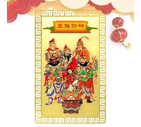 Ceprznvey Tai Sui God of Wealth, Dieu de la richesse, carte Caishen de l'année du serpent, carte dorée de bonne augure 2025, carte de fortune du Nouvel An chinois pour carte de richesse