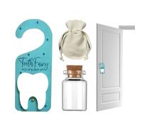 Ceprznvey Tooth Fairy Porte-dents en bois pour, décoration de poignée de porte, collection de dents de lait perdu, pochette de ramassage, jardin d' et à domicile, 25 x 10 cm, bois