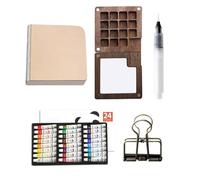 Ceprznvey Travel Watercolor Set - 24 Color Paint Kit for Artists | Compact Camping Art Supplies, Portable Outdoor Painting Box, Creative Craft Accessory for Home Studio and School Trips