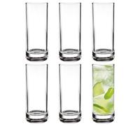 Ceprznvey Verres de Cuisine | Grands Verres Hauts de 29cl,Gobelets Réutilisables 6 Pièces Pour Eau Whisky Bière Vin Café Glacé Thé Glacé Bord De Piscine Terrasse Extérieur