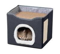 Ceprznvey Warm Cat Cave - Washable Kitten Bed | 40x34x33cm Cat Tent for Secured Warmth, Soft Plush for Pet Cage, Pet Sleeping Shelter Insulated House, Cave Cushion for Small Animals