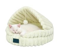 Ceprznvey Warming Cat Bed - Soft Round Dog Bed with Anti-Slip Base | Pet Cave for Kittens Puppies, Ideal for Bedroom Living Room Study, Daytime Napping, Nighttime Sleeping, Recovery Comfort