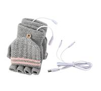 Ceprznvey Winter Gloves, Heated Mittens, USB Heated Gloves, Warm Gloves for Winter, USB Heated Gloves with Full and Half Fingers Rechargeable Heated Mittens for Outdoor Activities and Laptop Use