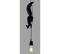 Cepten Lustre en résine, Restaurant Nordique Animal Lamp Lustre Chambre à Coucher Chambre d'enfants Lampe Magasin de vêtements Personnalité Simple Ecureuil Suspension Luminaires,Noir