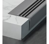 CEQFSWHQ Protection de Bord d'escalier autocollante et antidérapante en Caoutchouc - Garniture de sécurité Flexible for escaliers, rampes et échelles - 1 pièce(Gray B,L 24m)