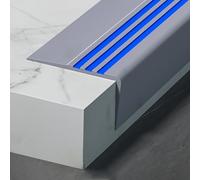 CEQFSWHQ Protection de Bord d'escalier autocollante et antidérapante en Caoutchouc - Garniture de sécurité Flexible for escaliers, rampes et échelles - 1 pièce(Gray C,L 2m)