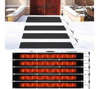CEQFSWHQ Tapis de Fonte de Neige - Tapis d'entrée extérieur antidérapant for la Fonte de la Neige et de la Glace en Hiver - Parfait for Les escaliers et Les allées(40x200cmx5Pcs)