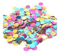 Ceqiny Confettis ronds en aluminium 25 mm pour confettis de table multicolores Idéal pour révéler le genre Ballon de fête prénatale Anniversaire Vacances Décoration Fournitures 40 g