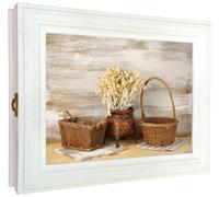 Cer-Plast Armoire à clés Murale en Bois avec Porte-clés Style Vintage
