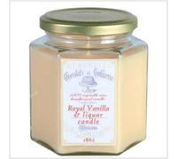 Cerabella Bougie Parfumée Vanille-Liqueur en Pot en Verre avec Couvercle Doré 50h Soja 8x10cm