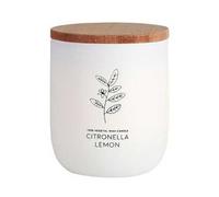 Cerabella Bougie Verre Blanc Citvasl Citronnelle Citron 7x9cm 1ut