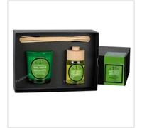 CERABELLA Setperf1 Vel Mikado Grey-Bergamote 23x16,6x8,3 cm - Coffret cadeau bougie parfumée et diffuseur