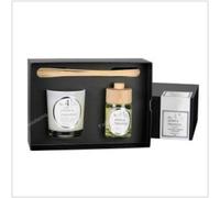 Cerabella Setperf4 Coffret Cadeau Bougie Parfumée et Diffuseur à Baguettes Jasmin-Magnolia 23x16.6x8.3 cm