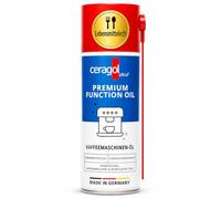ceragol Premium Function Oil - Huile lubrifiante de qualité alimentaire - 200 ml - Graisse lubrifiante pour machines à café et machines à café - Agit comme un spray de silicone - Lubrifiant spécial